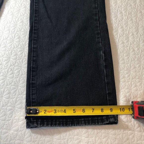 Shein Women's Size Large Black Cotton Blend straight Denim Jeans, dark wash - Picture 4 of 8